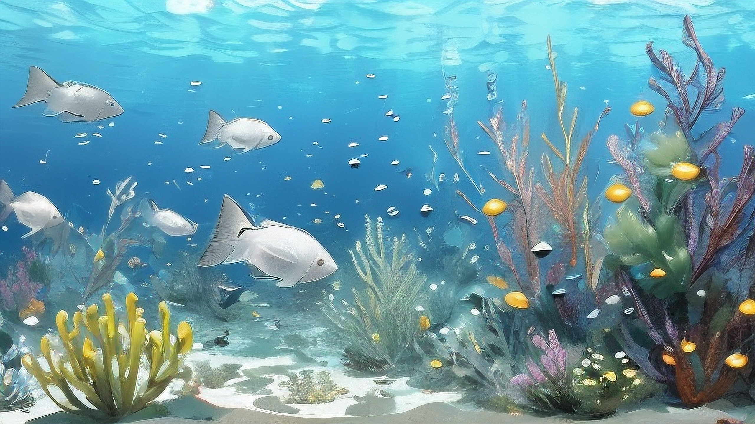 包含海底探险潜水比赛，领略海底珊瑚礁的奇幻景色的词条
